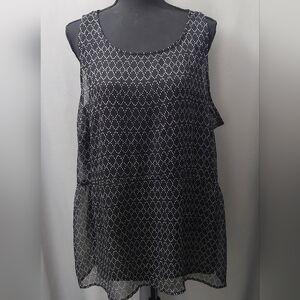 Old Navy XXL sheer w/ black silky cami under